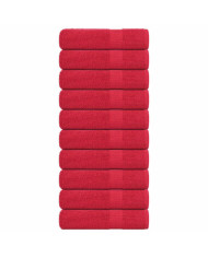 Serviettes de bain 10 pcs rouge 100x150 cm 360 g/m² 100% coton | Mobilier & Déco