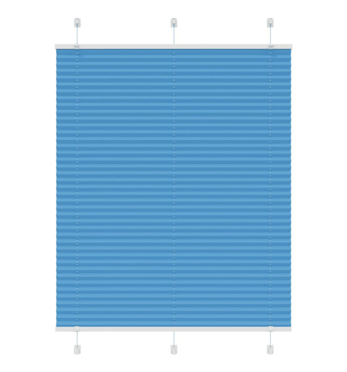Store plissé bleu 105x100 cm largeur du tissu 104,4cm polyester | Mobilier & Déco