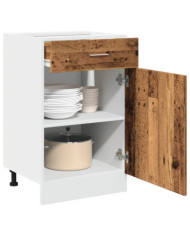 Armoire de plancher à tiroir "Lyon" vieux bois 50x46x81,5 cm | Mobilier & Déco
