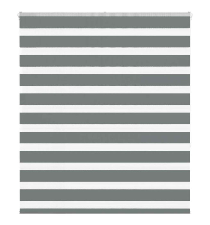 Store zèbre gris foncé largeur du tissu 115,9 cm polyester | Mobilier & Déco