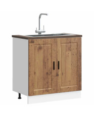 Meuble bas pour évier Porto vieux bois bois ingénierie | Mobilier & Déco