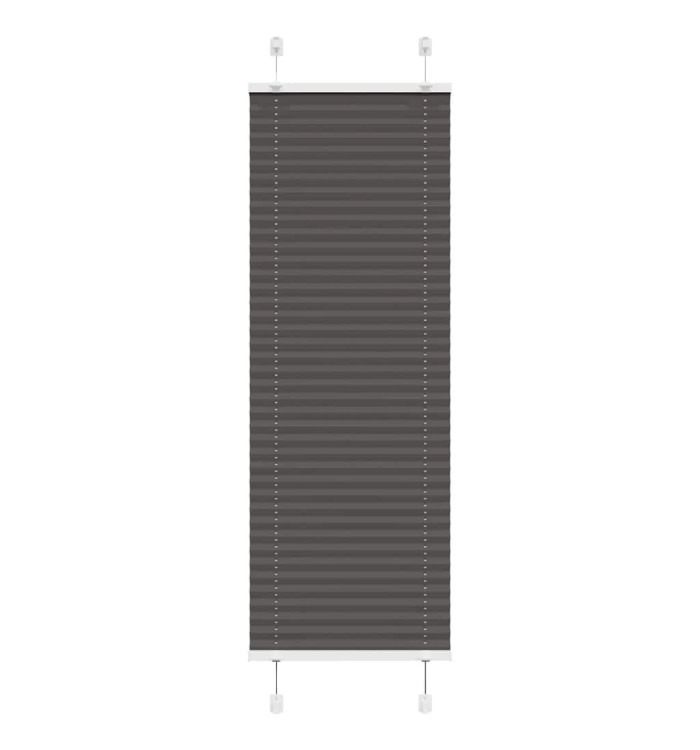 Store plissé noir 40x150 cm largeur du tissu 39,4 cm polyester | Mobilier & Déco