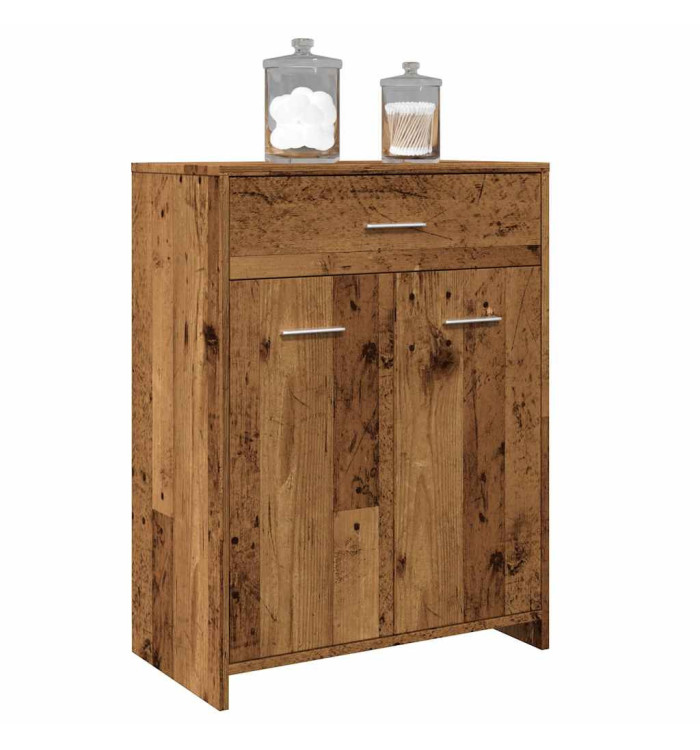 Armoire de salle de bain vieux bois 60x33x80 cm bois ingénierie | Mobilier & Déco
