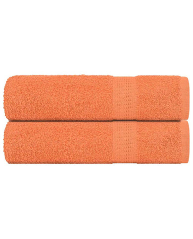Serviettes de bain 2 pcs orange 100x150 cm 360 g/m² 100% coton | Mobilier & Déco