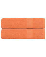 Serviettes de bain 2 pcs orange 100x150 cm 360 g/m² 100% coton | Mobilier & Déco