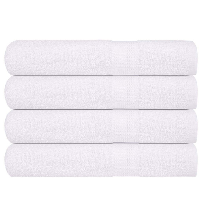 Serviettes 4 pcs blanc 100x200 cm 360 g/m² 100% coton | Mobilier & Déco