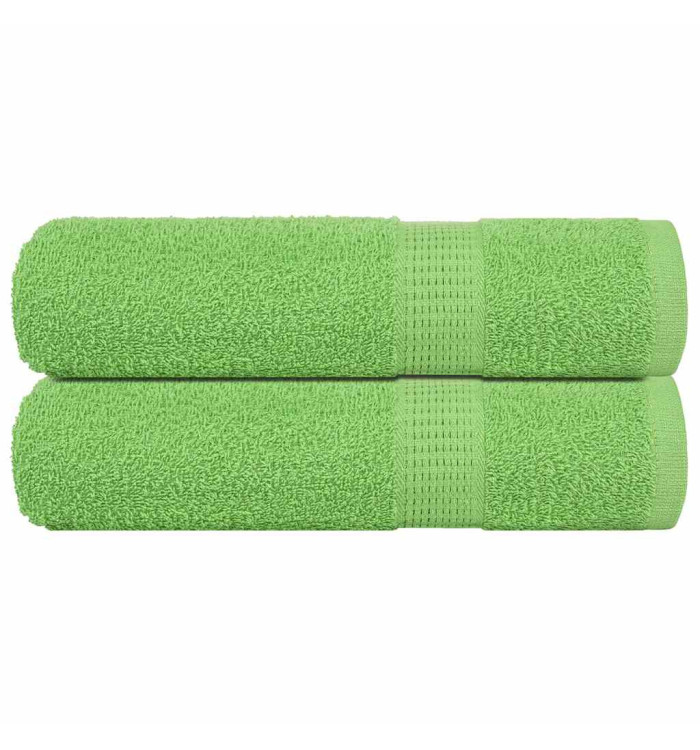 Serviettes de bain 2pcs vert pomme 100x150cm 360g/m² 100% coton | Mobilier & Déco