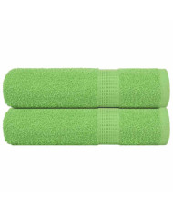 Serviettes de bain 2pcs vert pomme 100x150cm 360g/m² 100% coton | Mobilier & Déco