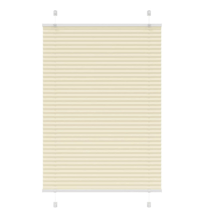Store plissé crème 90x100 cm largeur du tissu 89,4 cm polyester | Mobilier & Déco