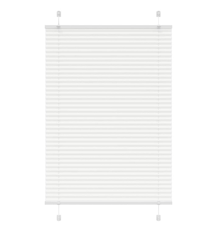 Store plissé blanc 100x100 cm largeur du tissu 99,4cm polyester | Mobilier & Déco