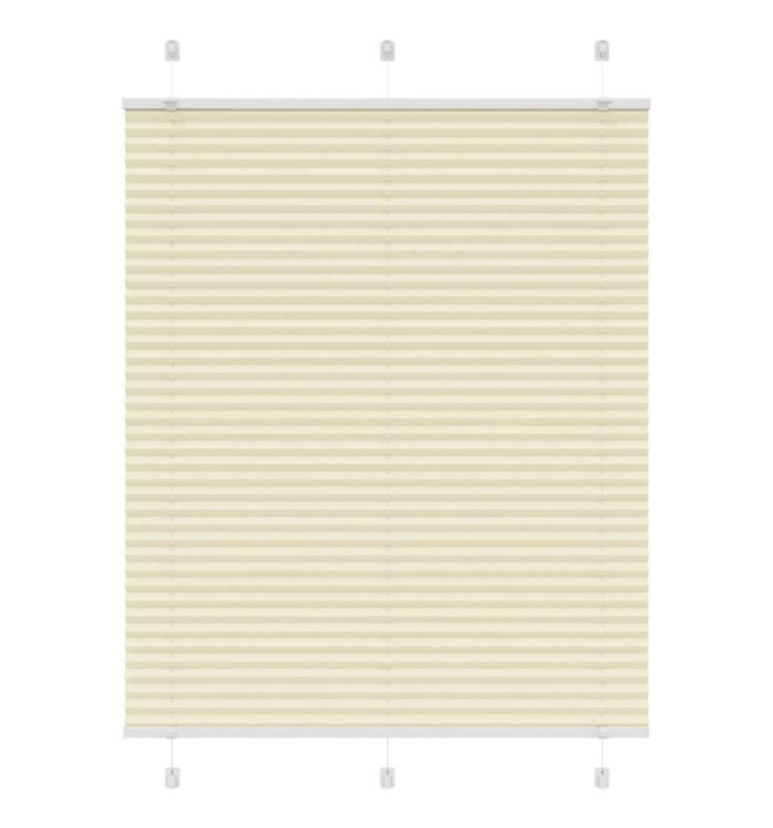 Store plissé crème 105x100cm largeur du tissu 104,4cm polyester | Mobilier & Déco