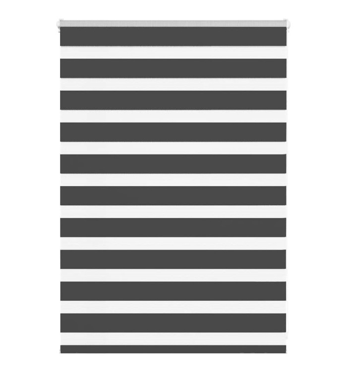 Store zèbre noir 105x100 cm largeur du tissu 100,9 cm polyester | Mobilier & Déco