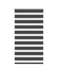 Store zèbre noir 85x100 cm largeur du tissu 80,9 cm polyester | Mobilier & Déco