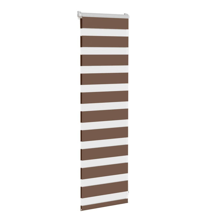 Store zèbre marron 40x100 cm largeur du tissu 35,9 cm polyester | Mobilier & Déco