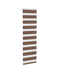 Store zèbre marron 40x100 cm largeur du tissu 35,9 cm polyester | Mobilier & Déco