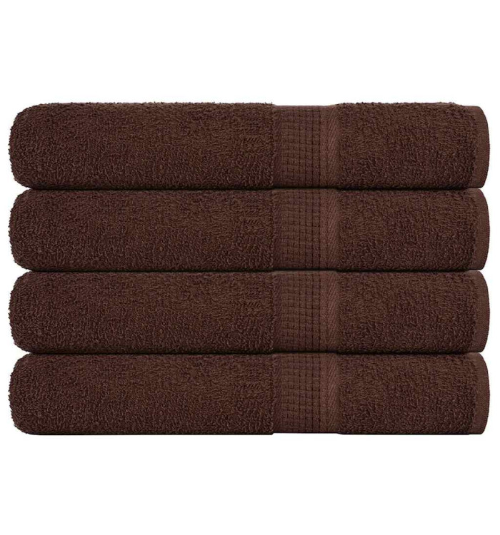 Serviettes de sauna 4 pcs marron 80x200 cm 360 g/m² 100% coton | Mobilier & Déco