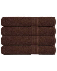Serviettes de sauna 4 pcs marron 80x200 cm 360 g/m² 100% coton | Mobilier & Déco
