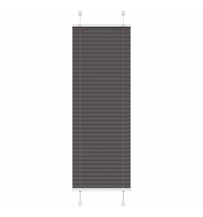 Store plissé noir 50x150 cm largeur du tissu 49,4 cm polyester | Mobilier & Déco