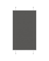 Store plissé noir 75x150 cm largeur du tissu 74,4 cm polyester | Mobilier & Déco