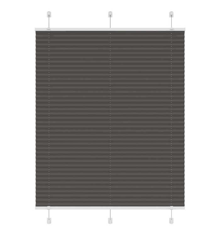 Store plissé noir 105x100 cm largeur du tissu 104,4cm polyester | Mobilier & Déco