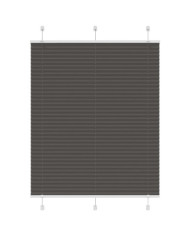 Store plissé noir 105x100 cm largeur du tissu 104,4cm polyester | Mobilier & Déco