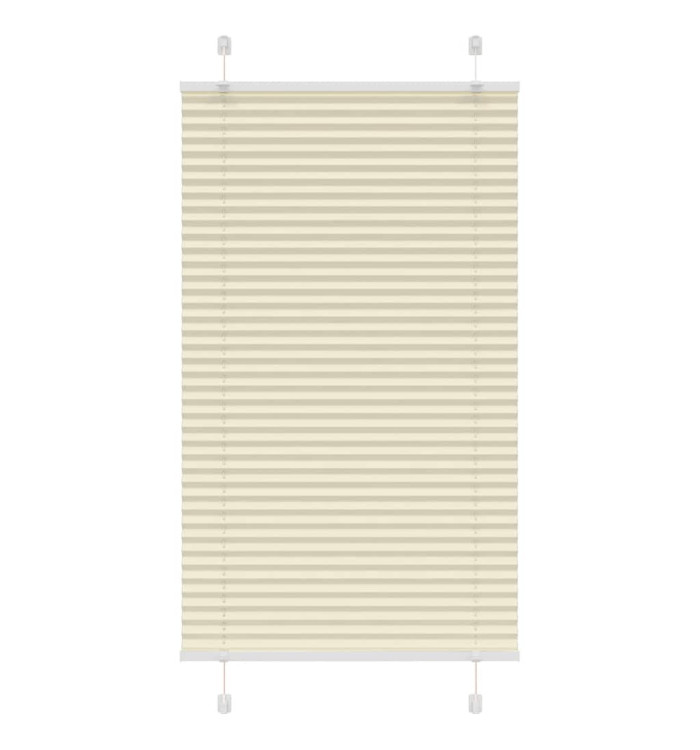 Store plissé crème 80x100 cm largeur du tissu 79,4 cm polyester | Mobilier & Déco