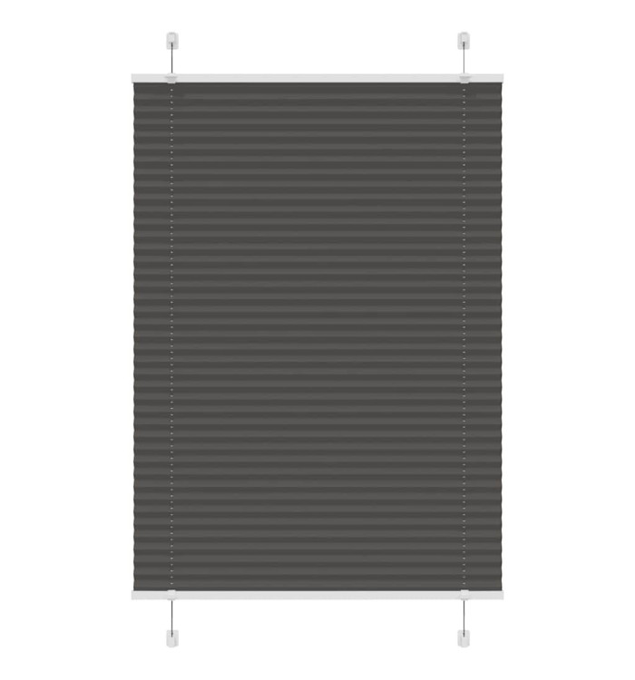 Store plissé noir 95x100 cm largeur du tissu 94,4 cm polyester | Mobilier & Déco
