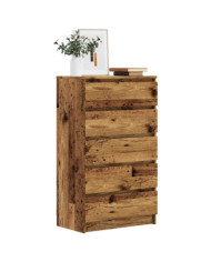 Commode vieux bois 60x36x103 cm bois d'ingénierie | Mobilier & Déco