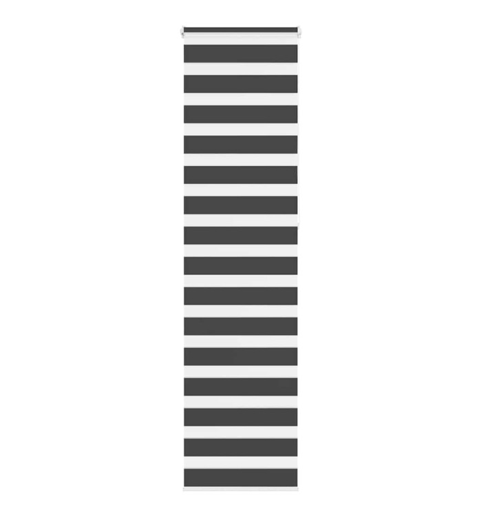 Store zèbre noir 55x230 cm largeur du tissu 50,9 cm polyester | Mobilier & Déco