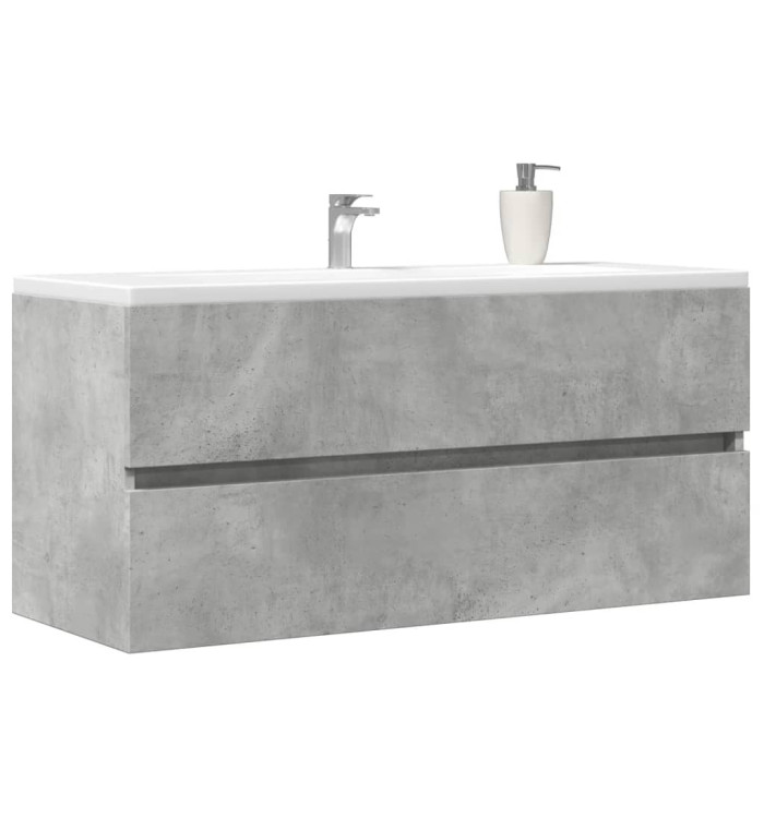 Armoire d'évier Gris béton 100x38,5x45 cm Aggloméré | Mobilier & Déco