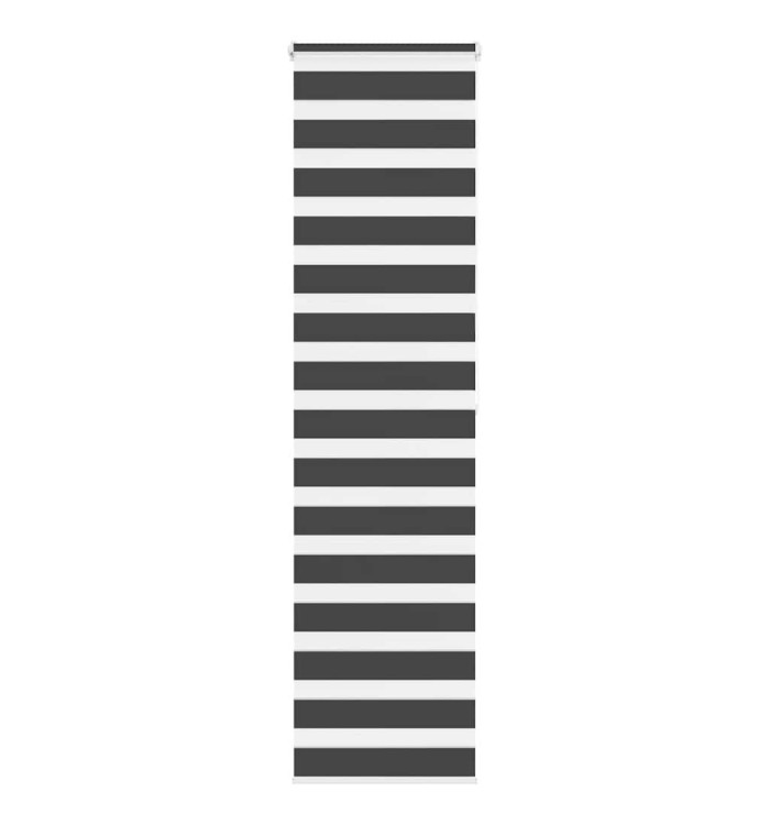Store zèbre noir 55x200 cm largeur du tissu 50,9 cm polyester | Mobilier & Déco