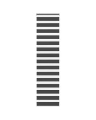Store zèbre noir 55x200 cm largeur du tissu 50,9 cm polyester | Mobilier & Déco