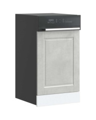 Panneau de lave-vaisselle Porto gris béton 45x1,5x67 cm | Mobilier & Déco