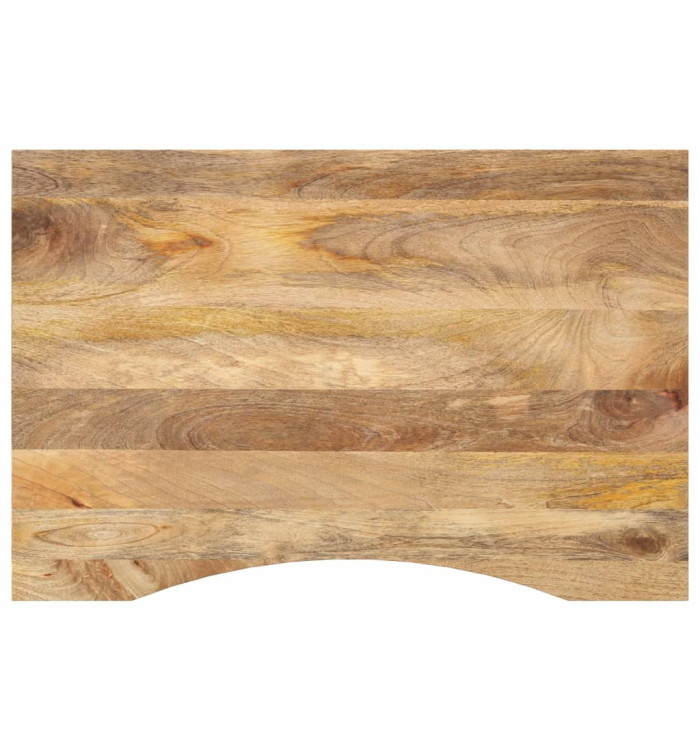 Dessus de bureau avec courbe 80x60x2,5 cm manguier massif brut | Mobilier & Déco