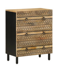 Buffet 60x33,5x75 cm bois de manguier brut massif | Mobilier & Déco
