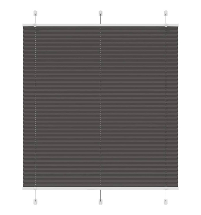 Store plissé noir 115x150 cm largeur du tissu 114,4cm polyester | Mobilier & Déco