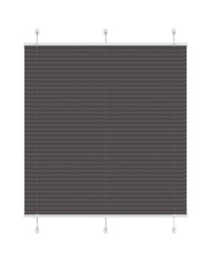 Store plissé noir 115x150 cm largeur du tissu 114,4cm polyester | Mobilier & Déco
