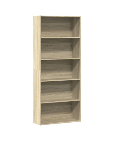 Bibliothèque chêne sonoma 80x30x189 cm bois d'ingénierie | Mobilier & Déco
