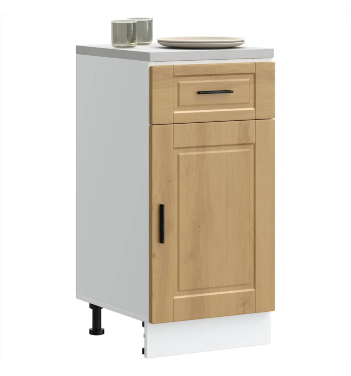 Armoire de cuisine Porto chêne artisanal bois d'ingénierie | Mobilier & Déco