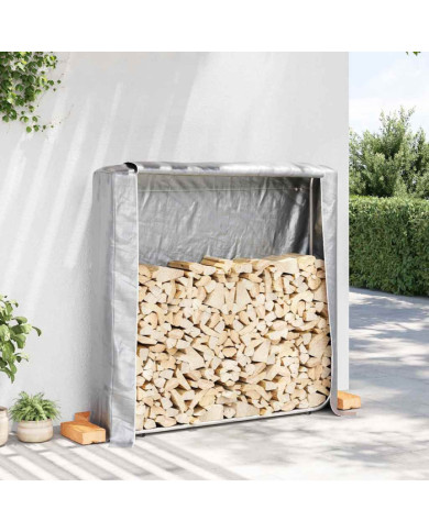Portant de bois de chauffage et housse de pluie acier galvanisé | Mobilier & Déco