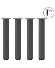 Pieds de table console 4 pièces Anthracite 72-74 cm Acier | Mobilier & Déco