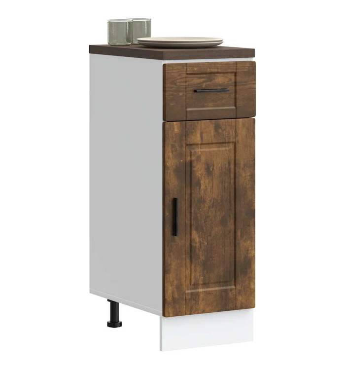 Armoire de cuisine Porto chêne fumé bois d'ingénierie | Mobilier & Déco