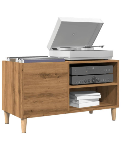 Armoire à disques chêne artisanal 84,5x38x48 cm bois ingénierie | Mobilier & Déco