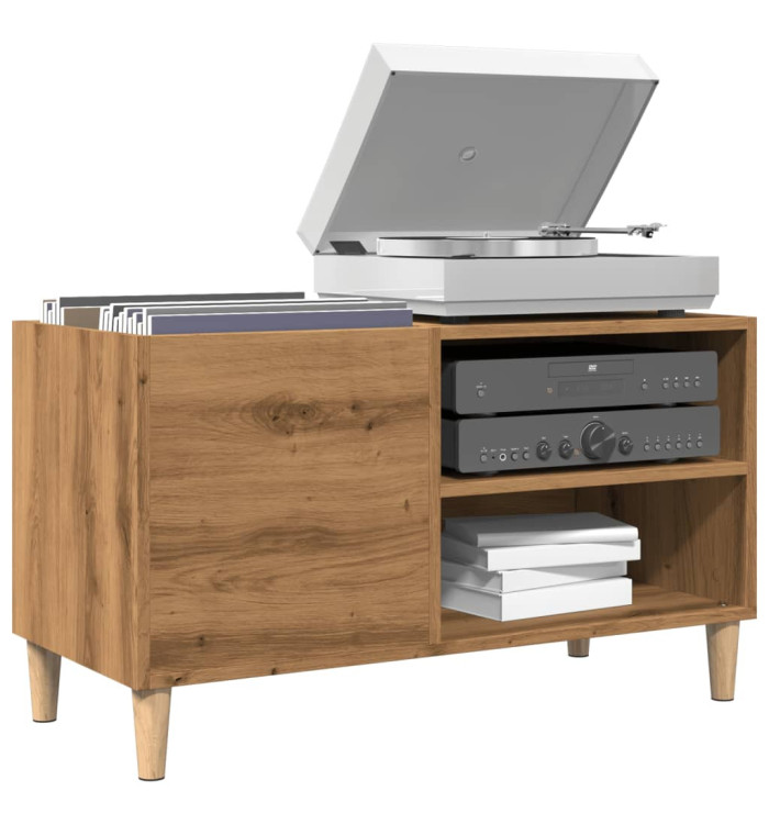 Armoire à disques chêne artisanal 84,5x38x48 cm bois ingénierie | Mobilier & Déco