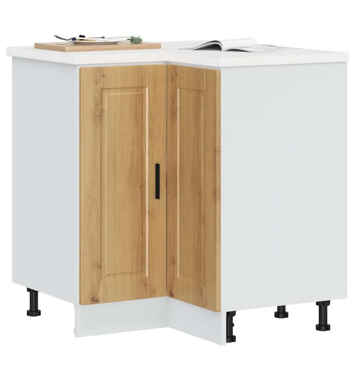 Armoire d'angle de cuisine Porto chêne artisanal | Mobilier & Déco