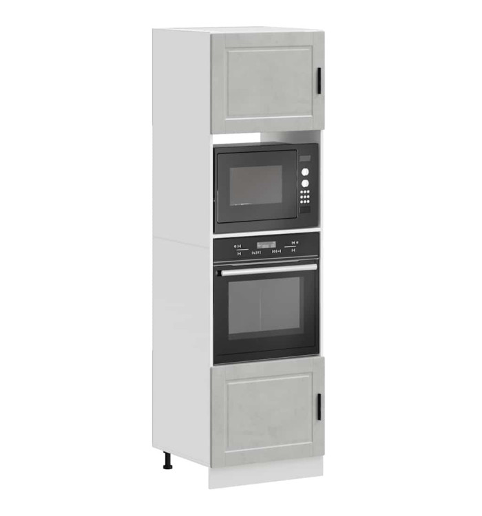 Armoires de four 2 pcs Porto gris béton bois d'ingénierie | Mobilier & Déco