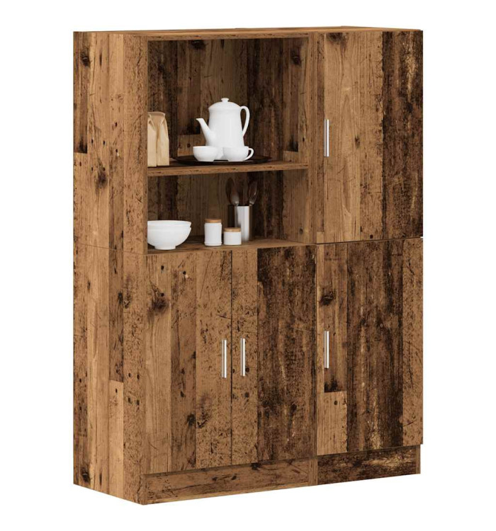 Ensemble d'armoires de cuisine 2 pcs vieux bois | Mobilier & Déco