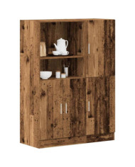 Ensemble d'armoires de cuisine 2 pcs vieux bois | Mobilier & Déco