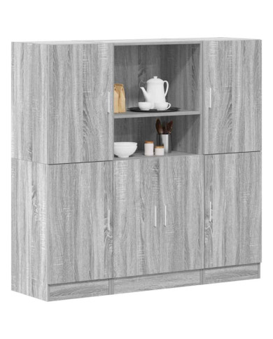 Ensemble d'armoires de cuisine 3 pcs sonoma gris | Mobilier & Déco