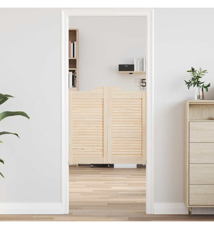 Portes battantes à persiennes 1paire 80 x 80 cm bois massif Pin | Mobilier & Déco